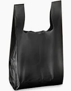 1/6 barrel black plastic t-shirt high density bag